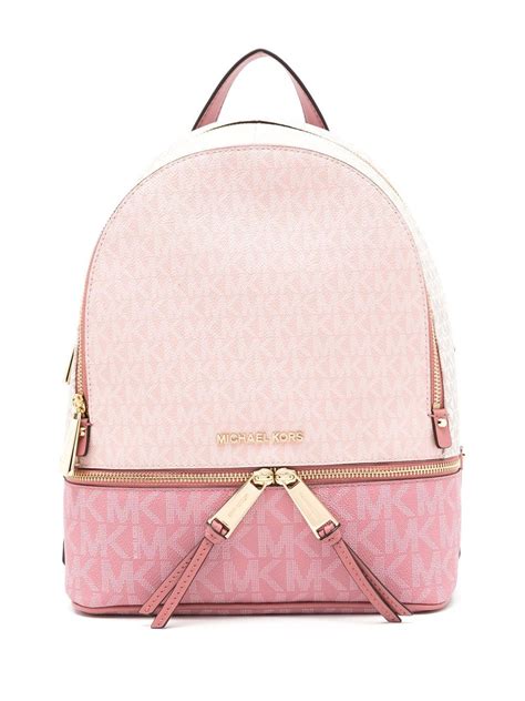 michael kors monogram backpack|monogram print shoulder strap.